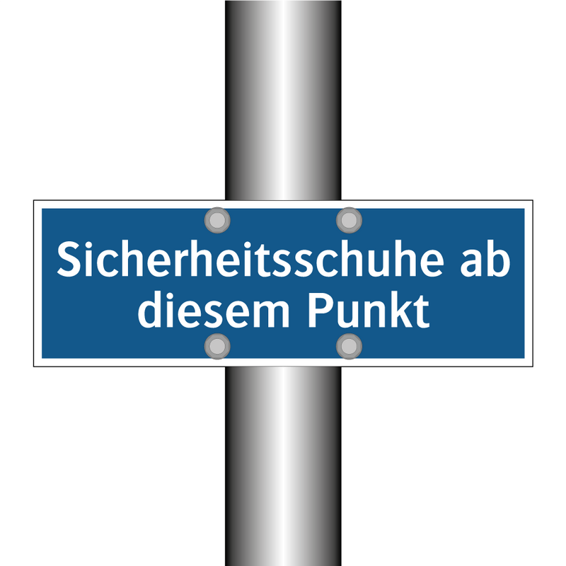 Sicherheitsschuhe ab diesem Punkt