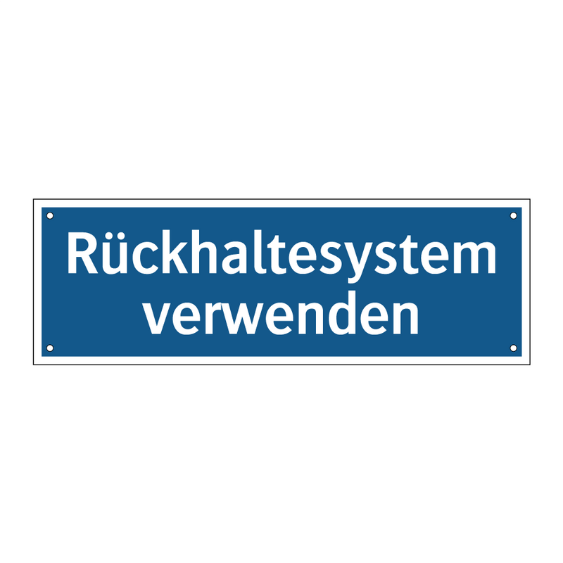 Rückhaltesystem verwenden