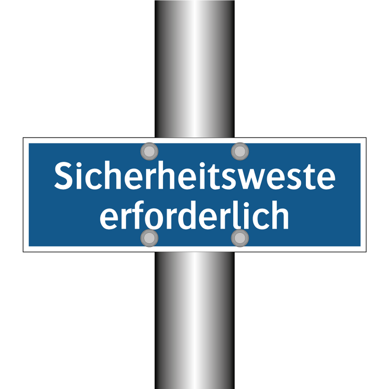 Sicherheitsweste erforderlich