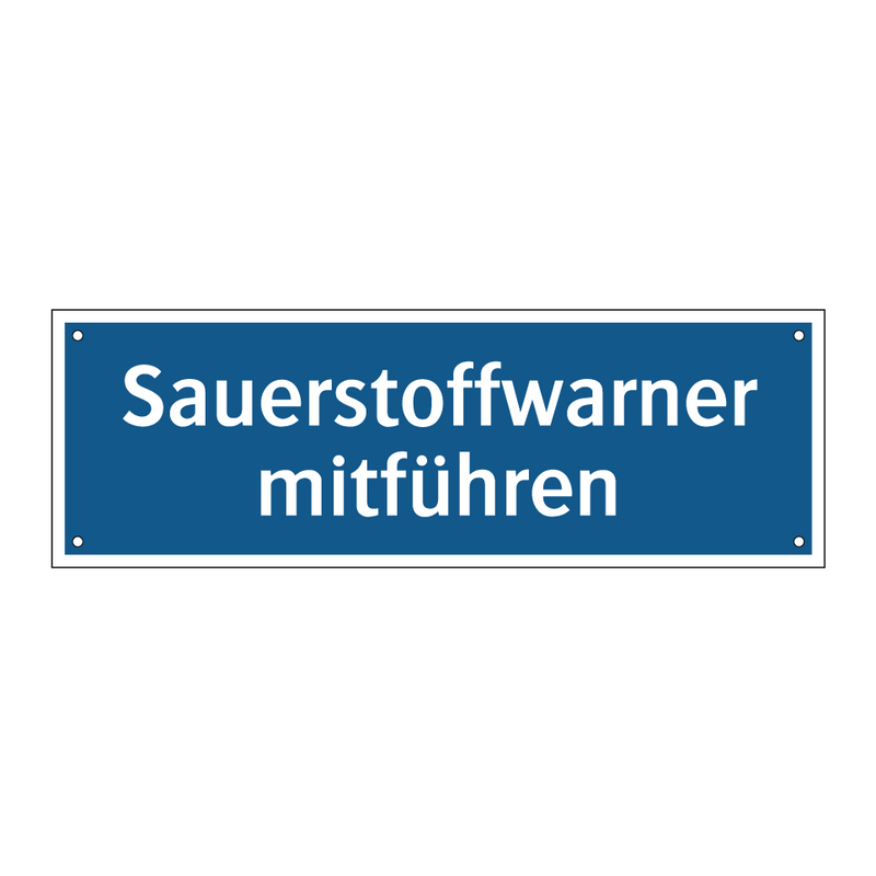 Sauerstoffwarner mitführen