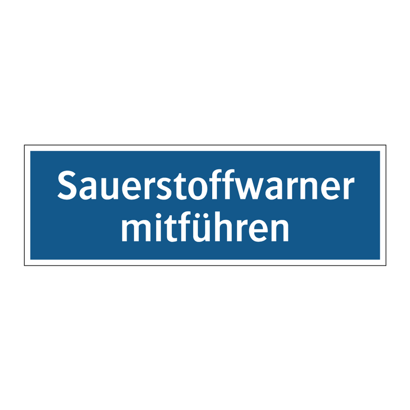 Sauerstoffwarner mitführen