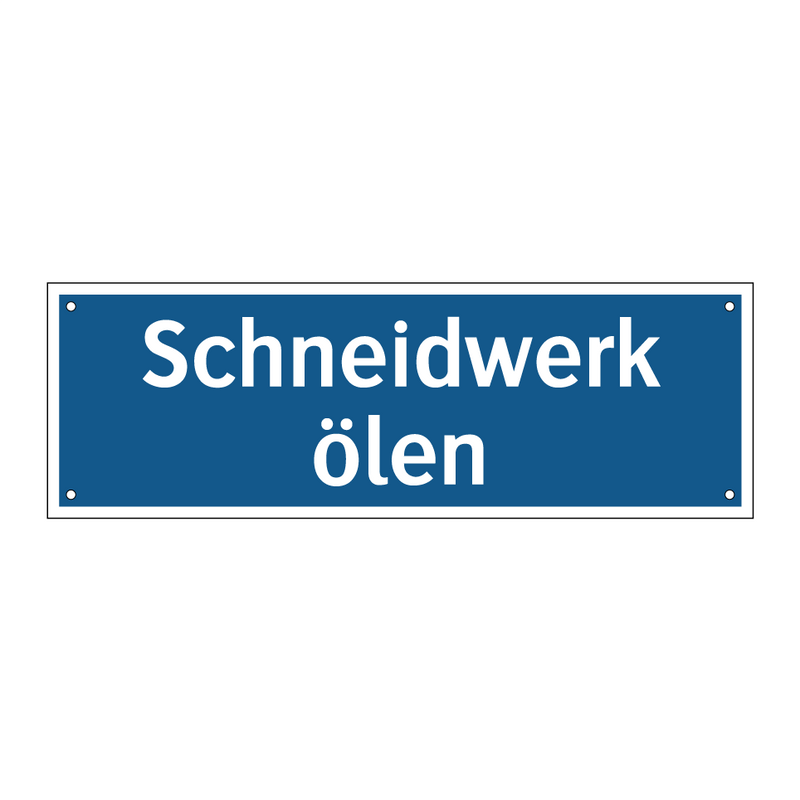 Schneidwerk ölen