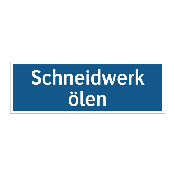 Schneidwerk ölen