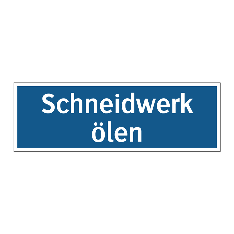 Schneidwerk ölen