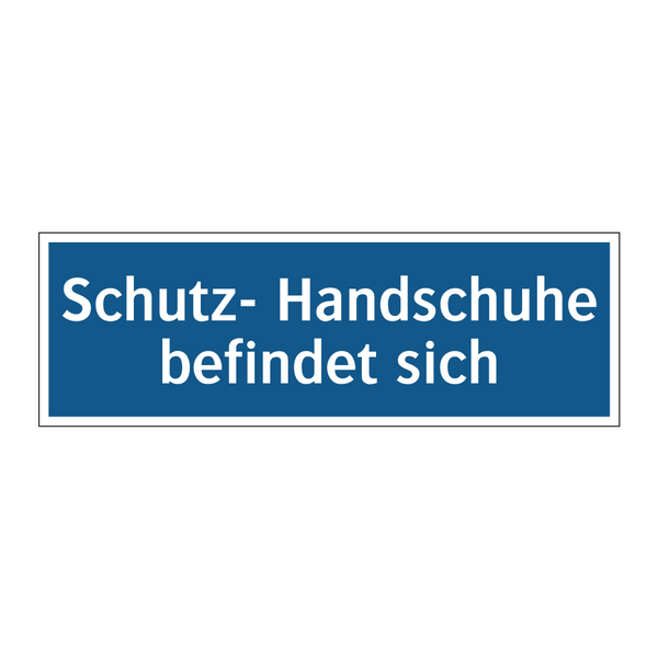 Schutz- Handschuhe befindet sich