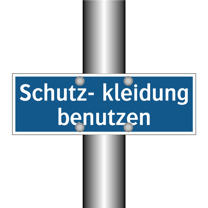 Schutz- kleidung benutzen