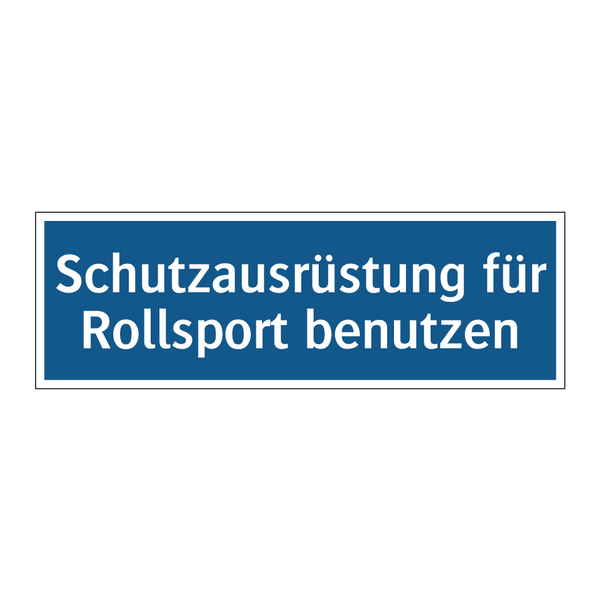 Schutzausrüstung für Rollsport benutzen