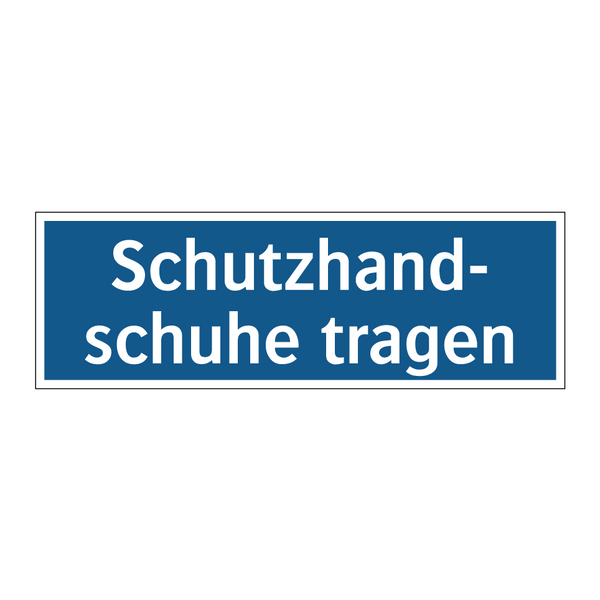 Schutzhand- schuhe tragen