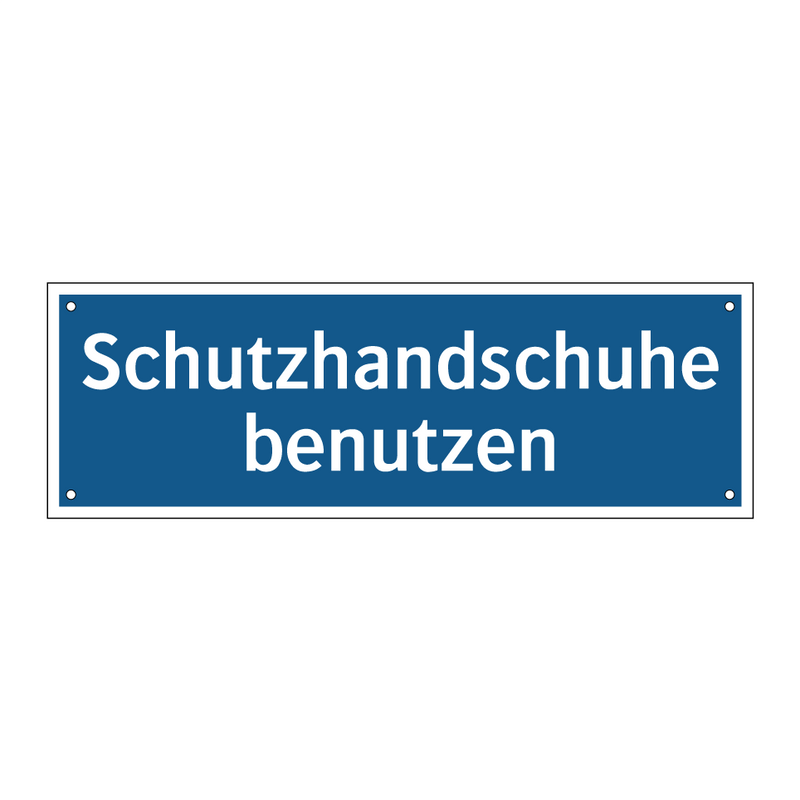 Schutzhandschuhe benutzen