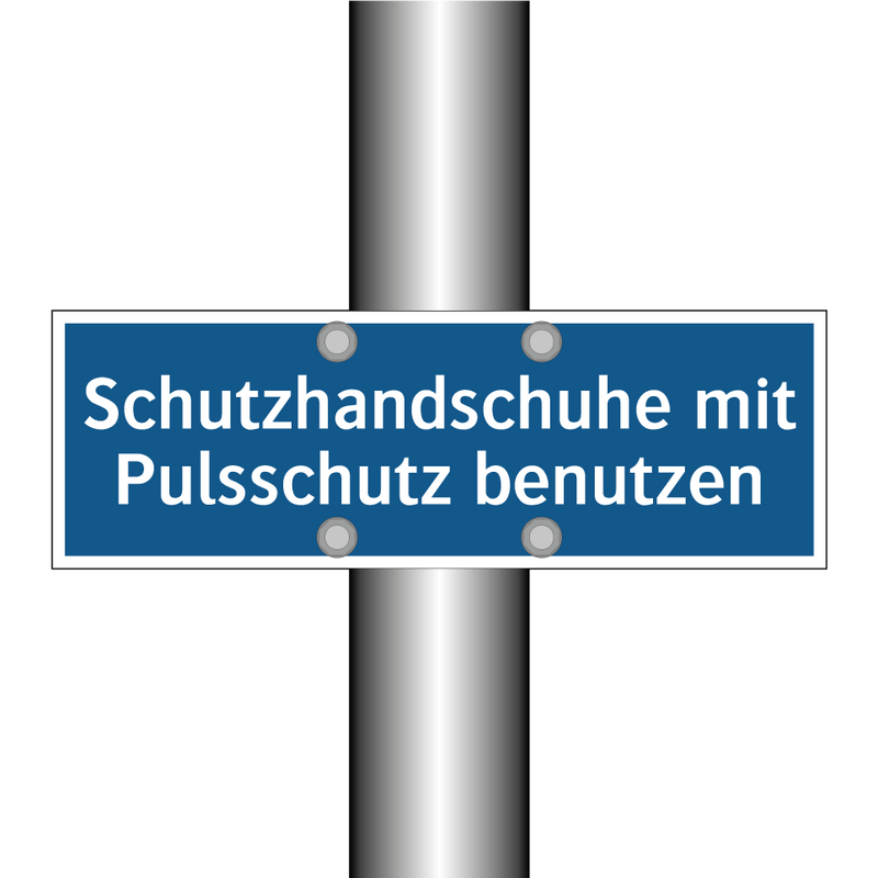 Schutzhandschuhe mit Pulsschutz benutzen