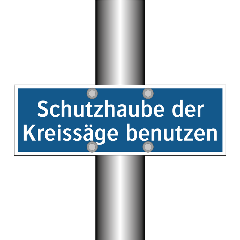Schutzhaube der Kreissäge benutzen