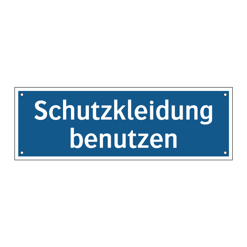 Schutzkleidung benutzen