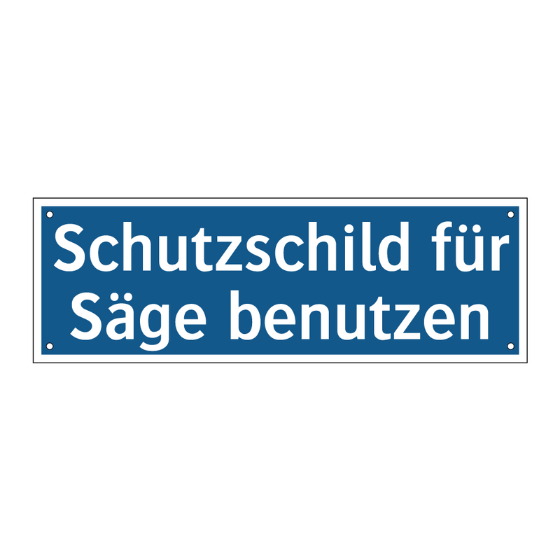 Schutzschild für Säge benutzen