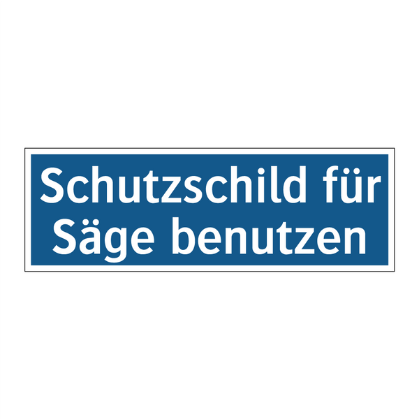 Schutzschild für Säge benutzen