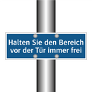 Halten Sie den Bereich vor der Tür immer frei