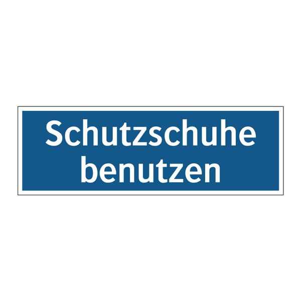 Schutzschuhe benutzen
