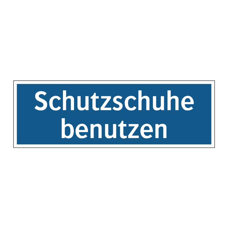 Schutzschuhe benutzen
