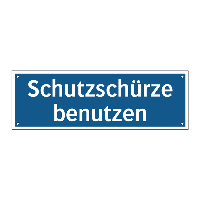 Schutzschürze benutzen