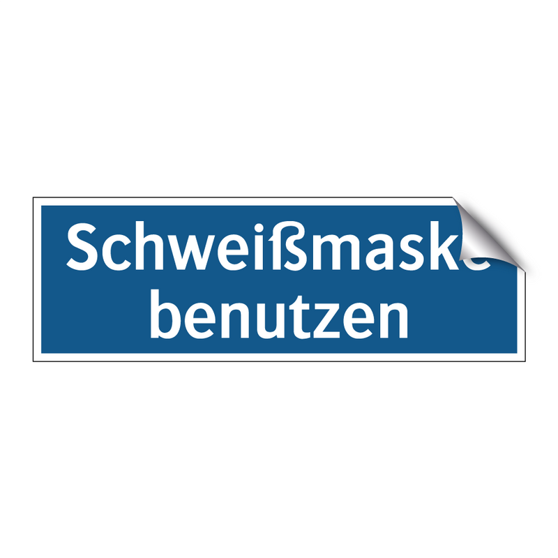 Schweißmaske benutzen