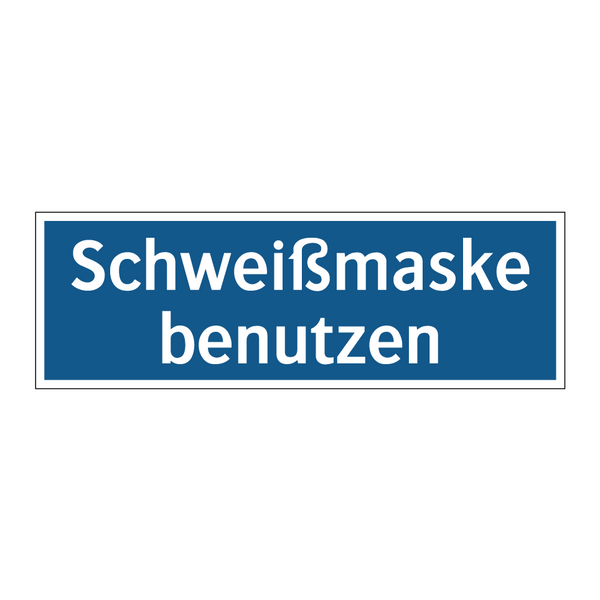 Schweißmaske benutzen