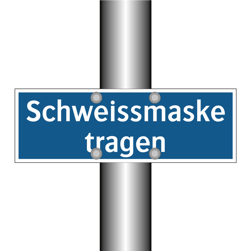 Schweissmaske tragen