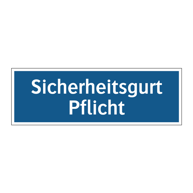 Sicherheitsgurt Pflicht