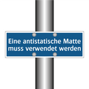 Eine antistatische Matte muss verwendet werden