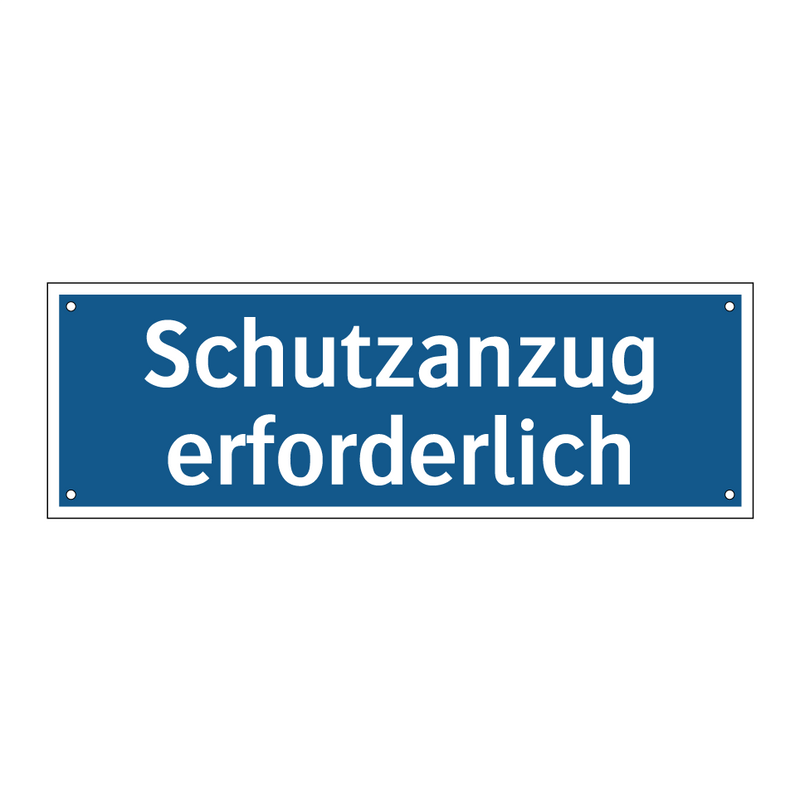 Schutzanzug erforderlich