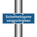 Sicherheitsgurte vorgeschrieben