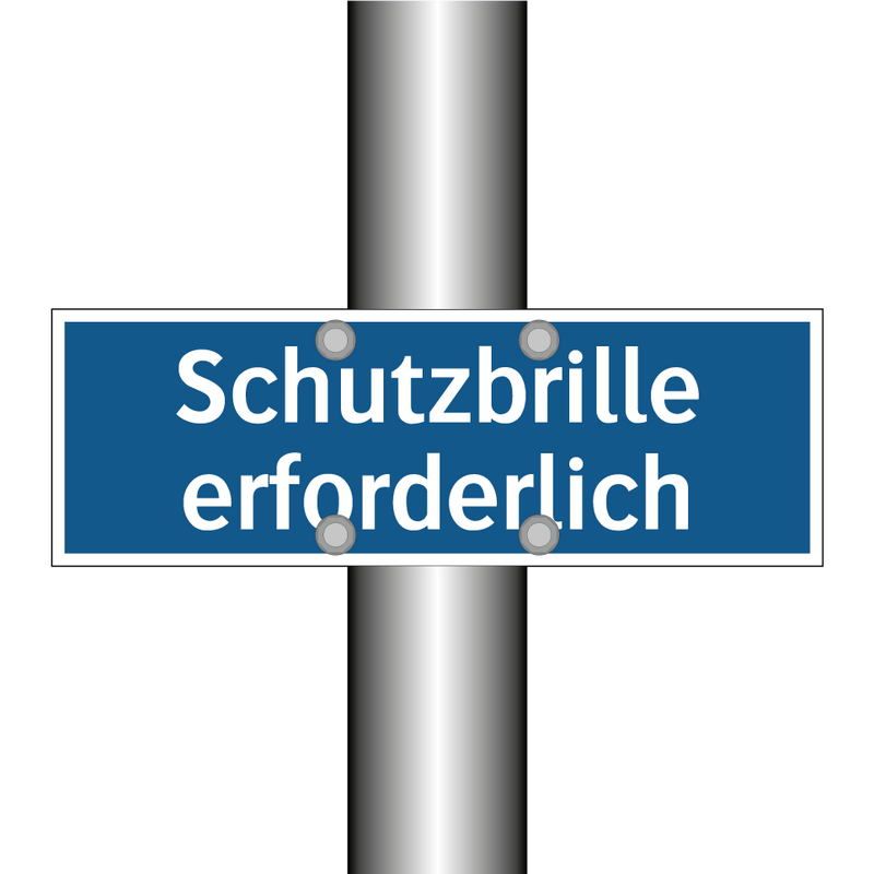 Schutzbrille erforderlich