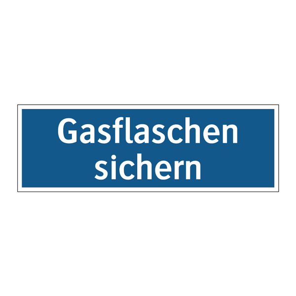 Gasflaschen sichern
