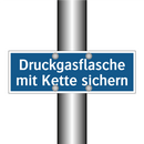 Druckgasflasche mit Kette sichern