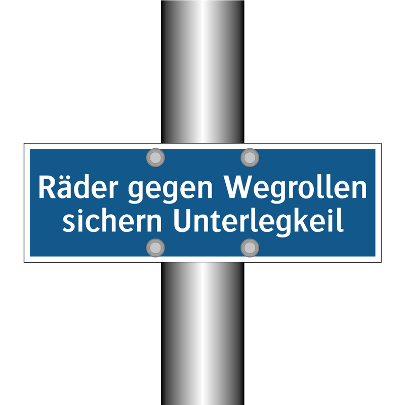 Räder gegen Wegrollen sichern Unterlegkeil