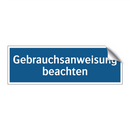 Gebrauchsanweisung beachten