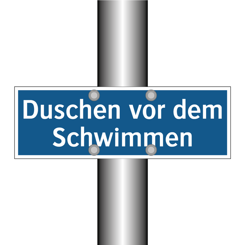 Duschen vor dem Schwimmen