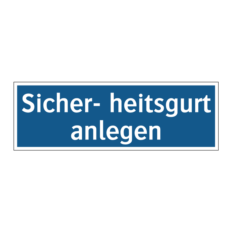 Sicher- heitsgurt anlegen
