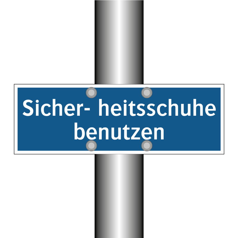 Sicher- heitsschuhe benutzen