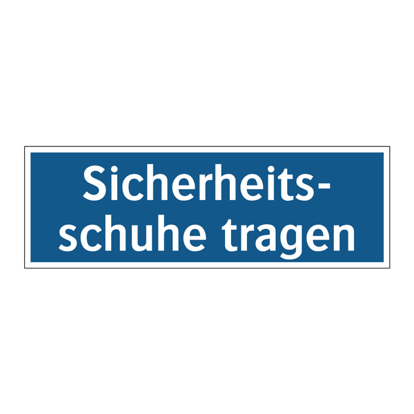 Sicherheits- schuhe tragen