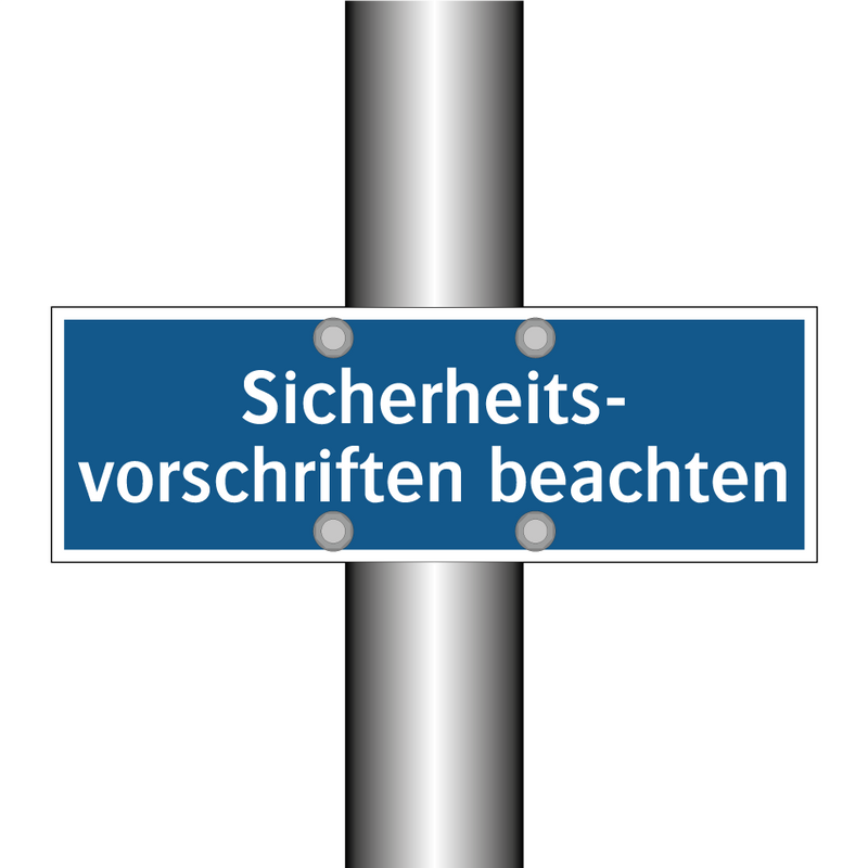Sicherheits- vorschriften beachten