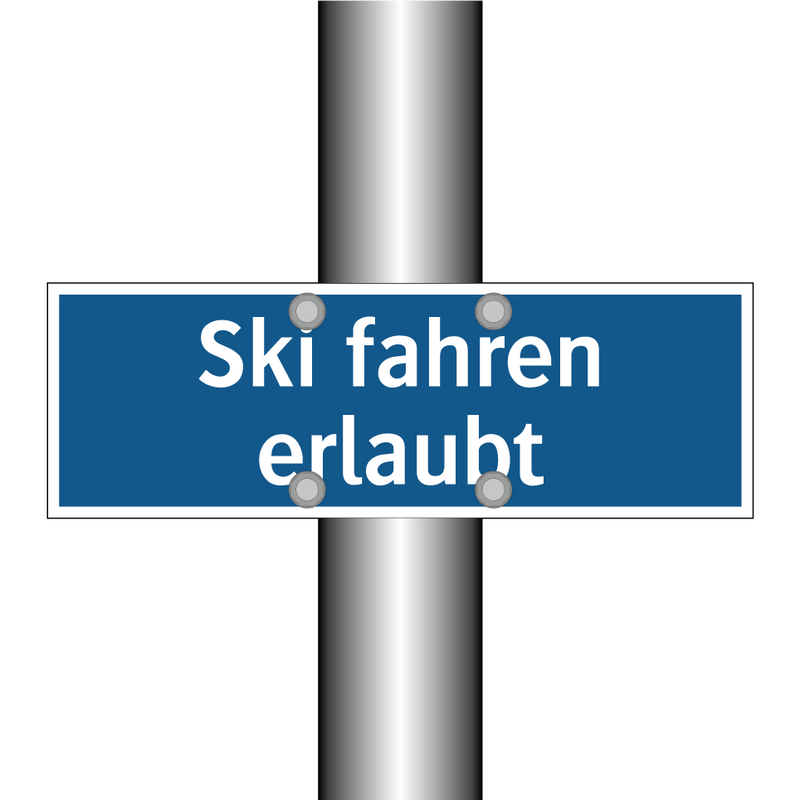 Ski fahren erlaubt