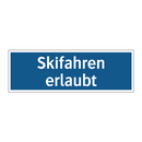Skifahren erlaubt