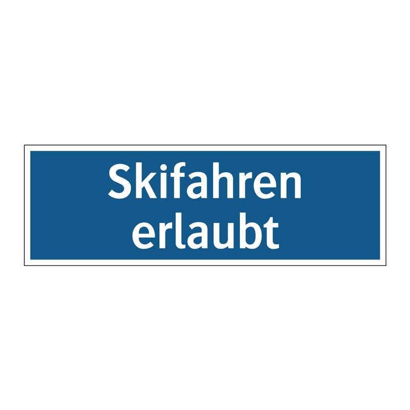 Skifahren erlaubt