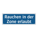 Rauchen in der Zone erlaubt