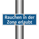 Rauchen in der Zone erlaubt