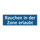 Rauchen in der Zone erlaubt