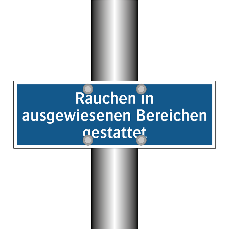 Rauchen in ausgewiesenen Bereichen gestattet