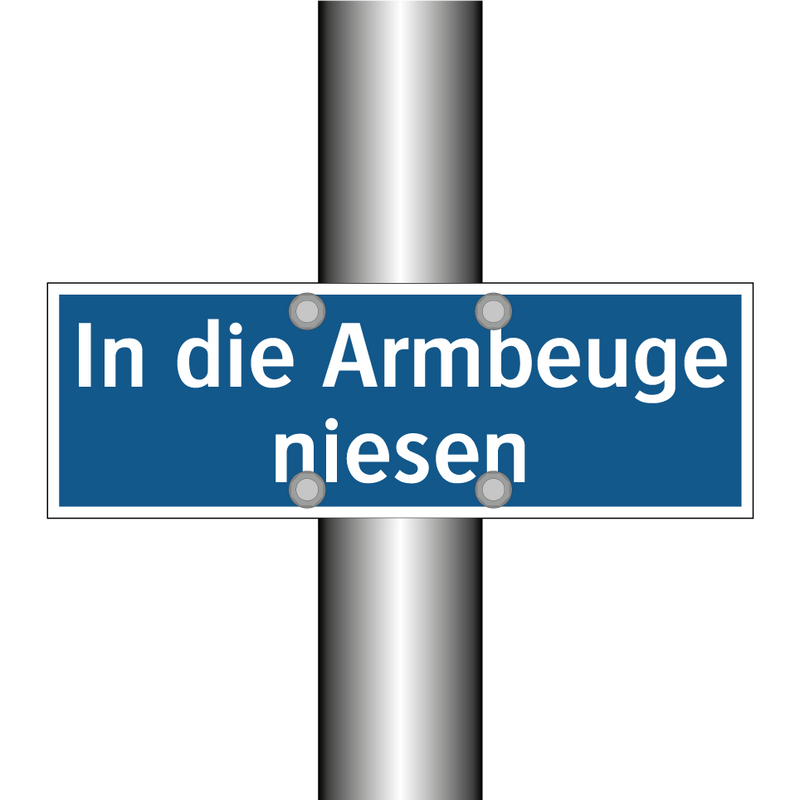 In die Armbeuge niesen