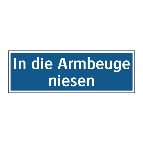 In die Armbeuge niesen