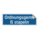 Ordnungsgemäß stapeln