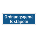 Ordnungsgemäß stapeln